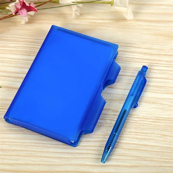 Sticky Notes Set with Plastic Case & Pen