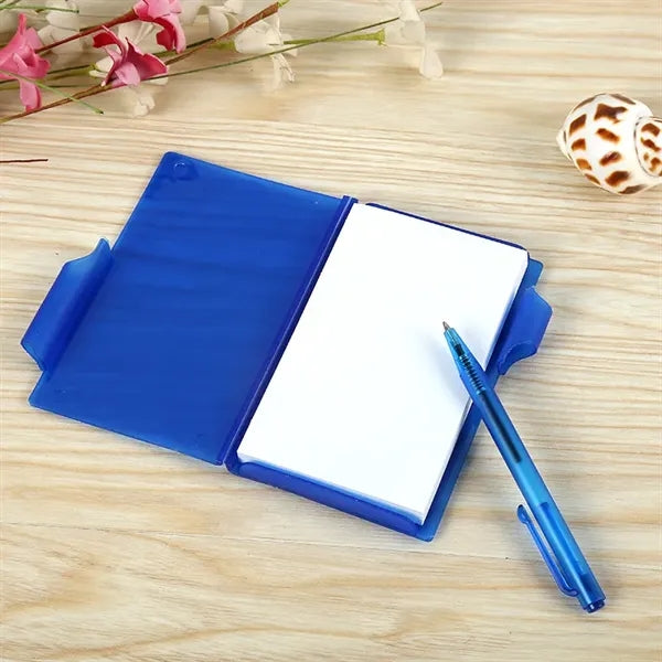 Sticky Notes Set with Plastic Case & Pen