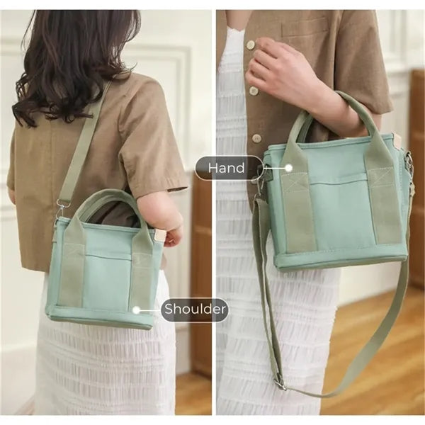 Small Canvas Handbag Multi - Way Tote Bag