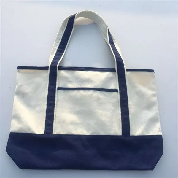 Canvas Tote Bag with Zipper Pocket