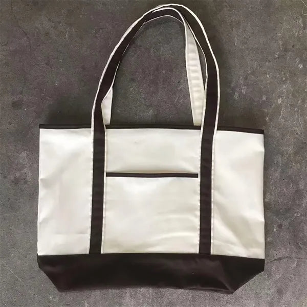 Canvas Tote Bag with Zipper Pocket