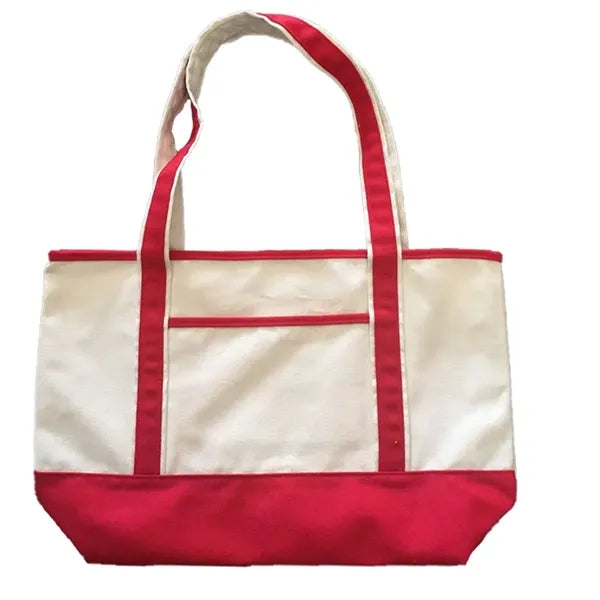 Canvas Tote Bag with Zipper Pocket