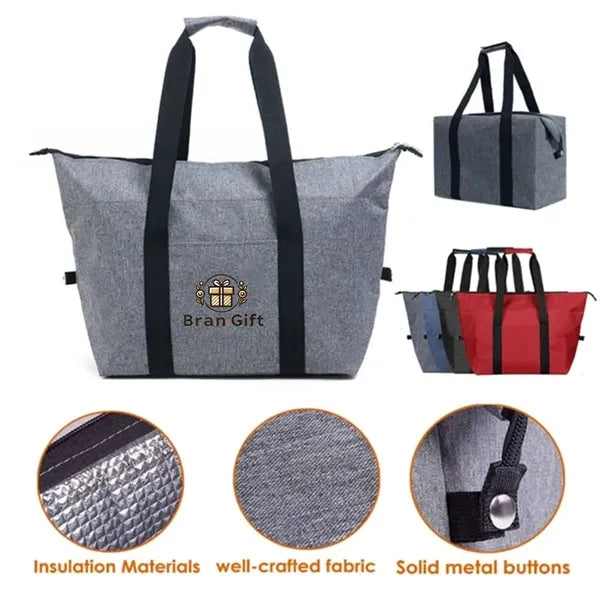 Large Capacity Collapsible Insulated Outdoor Cooler Bag