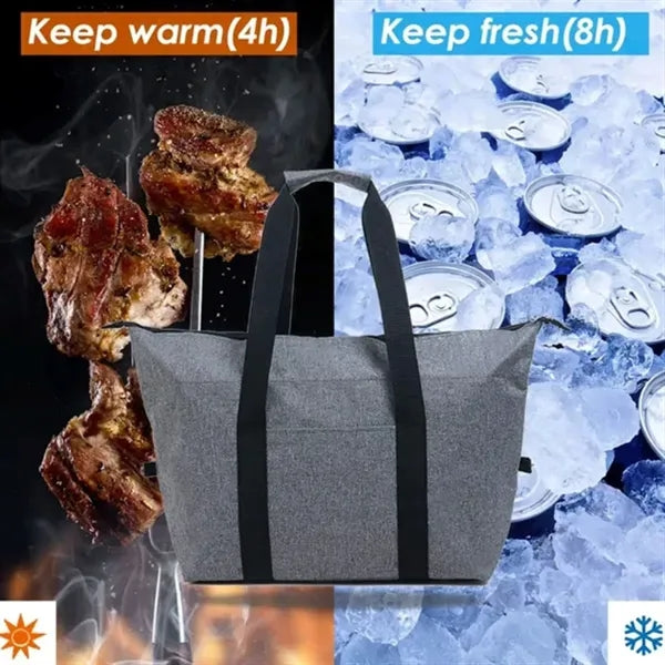 Large Capacity Collapsible Insulated Outdoor Cooler Bag