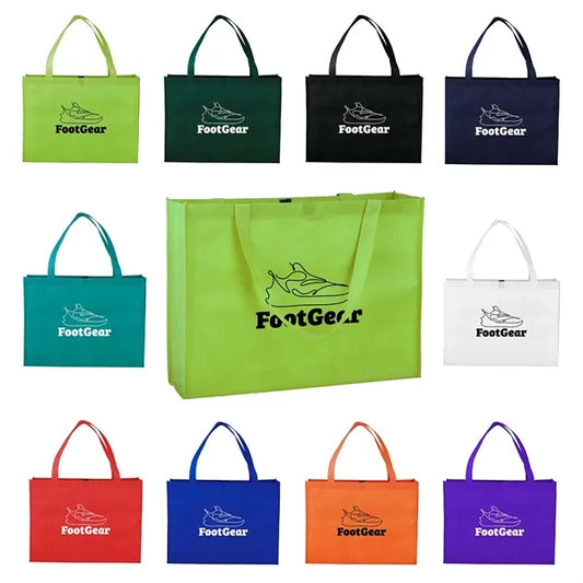 Non-woven Tote Bag With Hook And Loop Closure