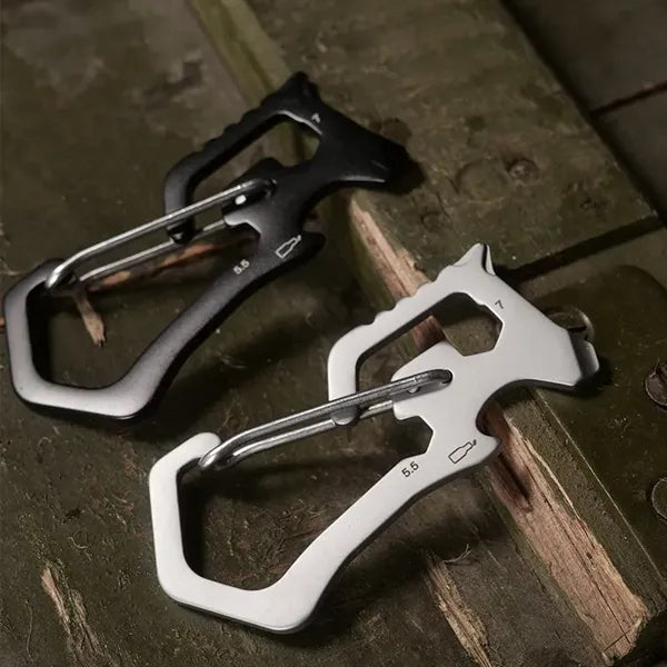 Multifunctional stainless steel tool card, key chain