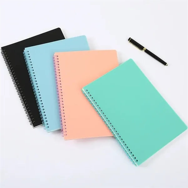 Plastic Hardcover Spiral Notebook 80 Sheets
