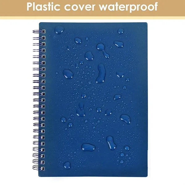 Plastic Hardcover Spiral Notebook 80 Sheets