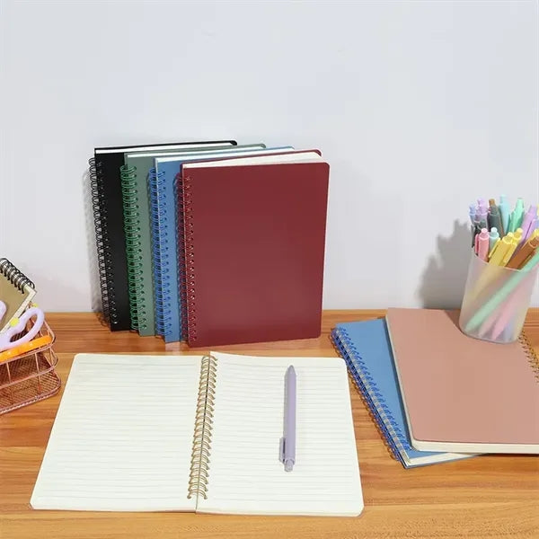 Plastic Hardcover Spiral Notebook 80 Sheets