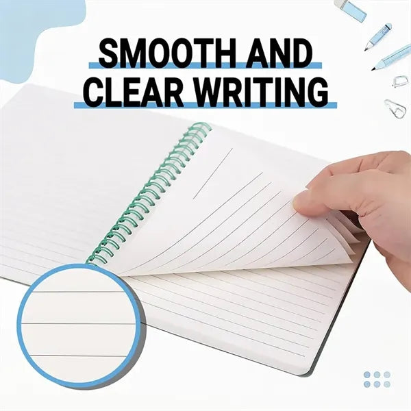 Plastic Hardcover Spiral Notebook 80 Sheets