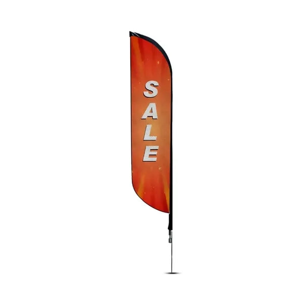 2ft x 7.58ft Feather Flag - Mesh_Spike base