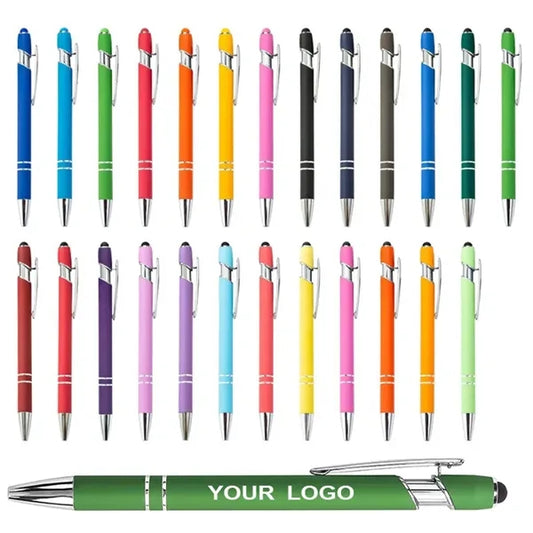 2-in-1 Soft Touch Metal Ballpoint Pens