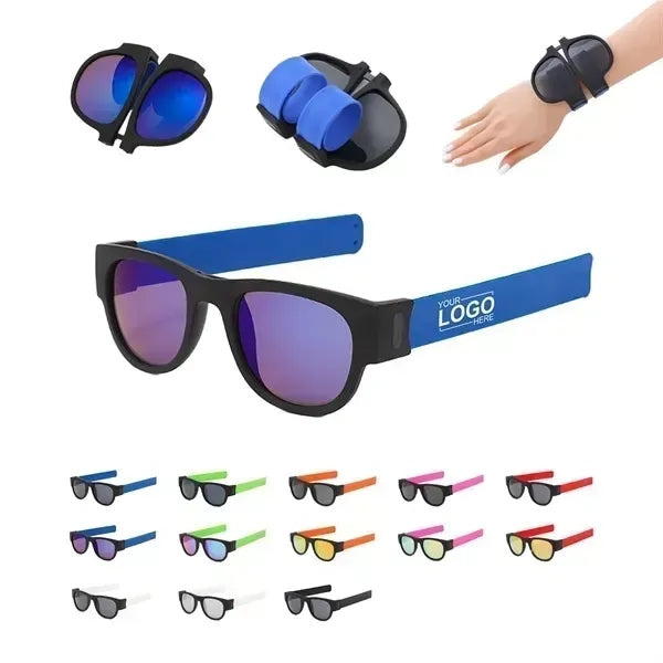 Silicone Foldable Slap Bracelet Sunglasses