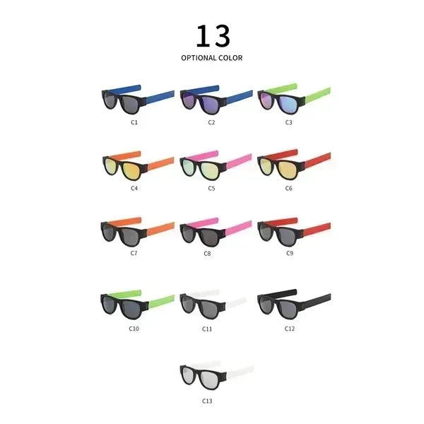 Silicone Foldable Slap Bracelet Sunglasses