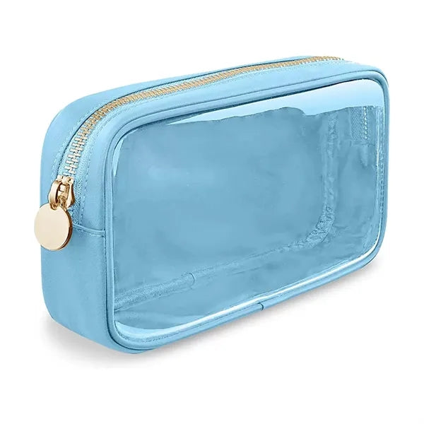Clear Zippered PVC Cosmetic Pouch