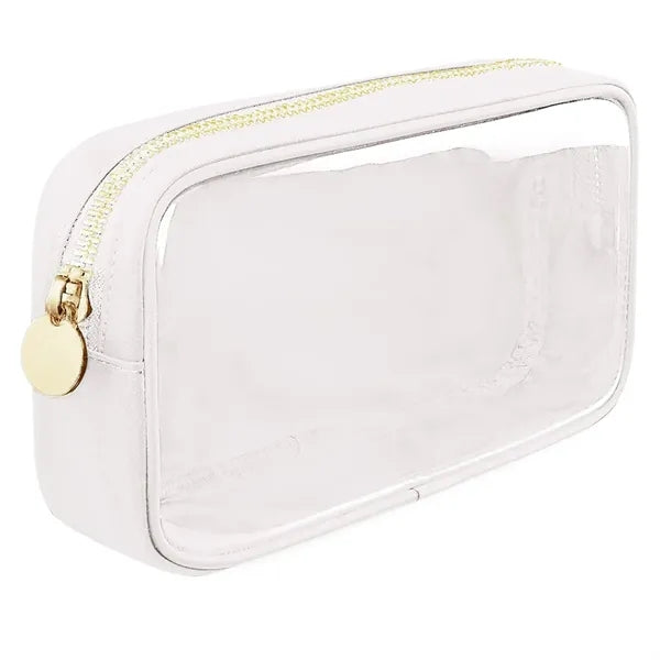 Clear Zippered PVC Cosmetic Pouch