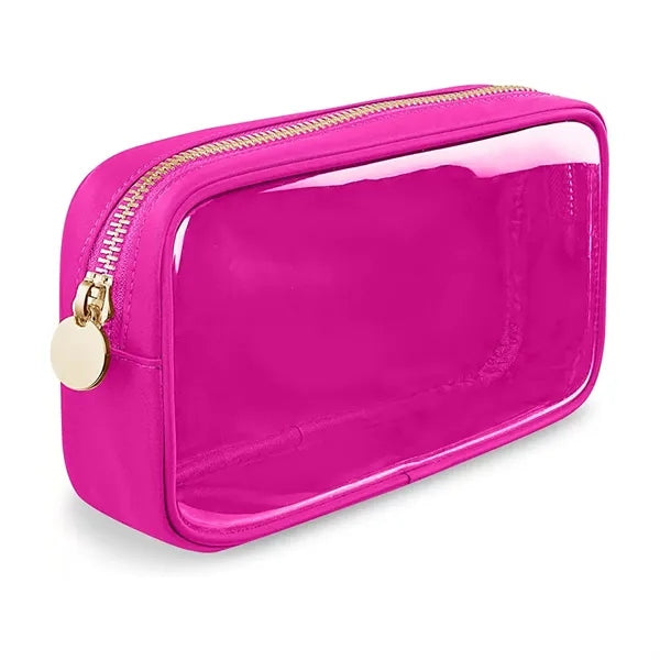 Clear Zippered PVC Cosmetic Pouch