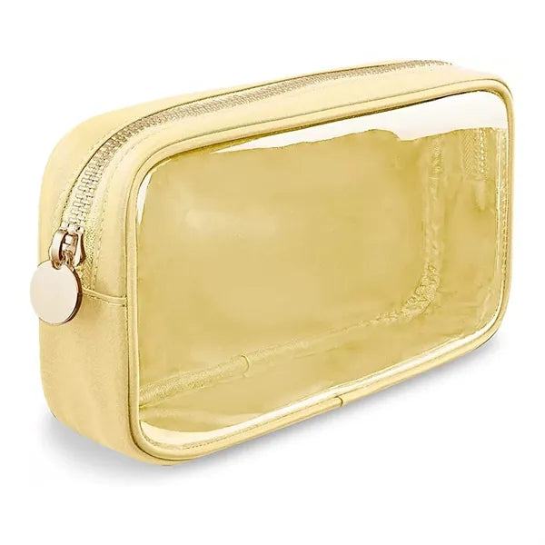 Clear Zippered PVC Cosmetic Pouch