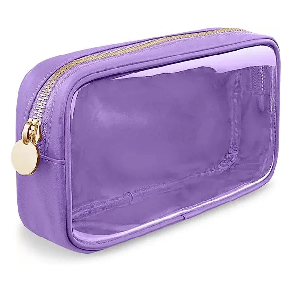 Clear Zippered PVC Cosmetic Pouch