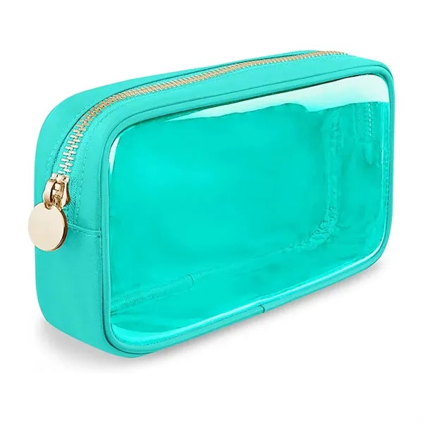 Clear Zippered PVC Cosmetic Pouch