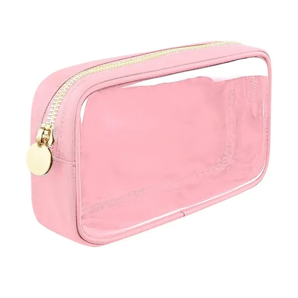 Clear Zippered PVC Cosmetic Pouch