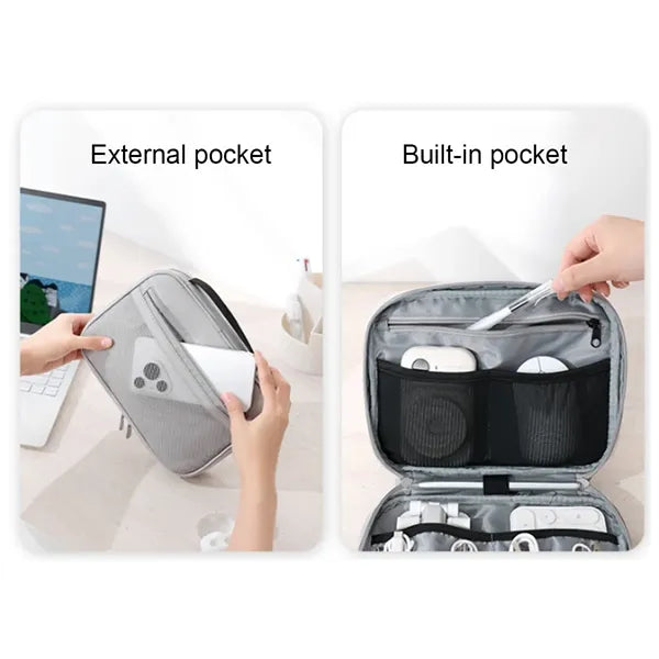 Multifunction Spacious Dual Zipper Travel Cosmetic Organizer