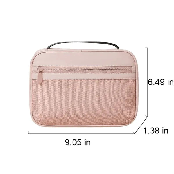 Multifunction Spacious Dual Zipper Travel Cosmetic Organizer