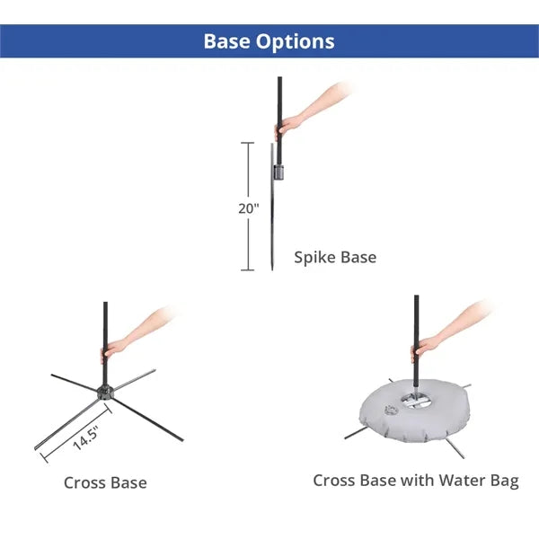 2.08Ft x 5Ft Teardrop Flag-Double Sided Package w/Spike Base