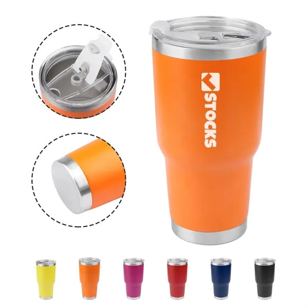 30Oz Stainless Steel Insulated Vacuum Travel Tumbler W/ Lid