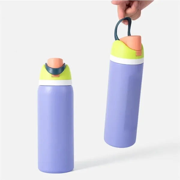 24oz Stainless bottle with straw and handlle