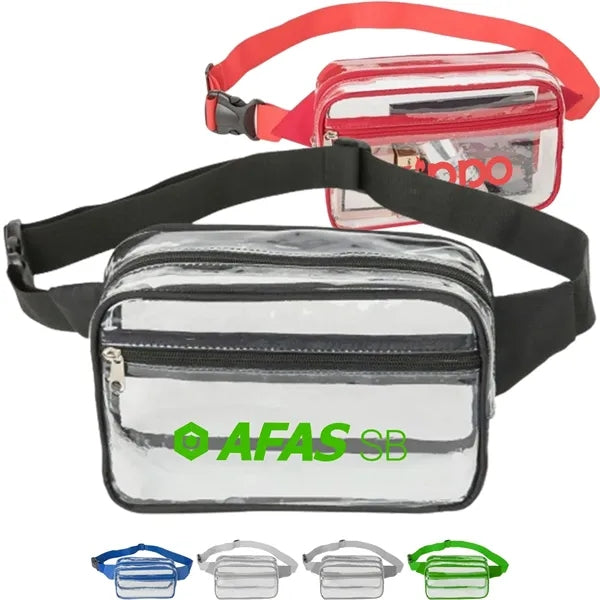 Waist Bag Stadium Approved Clear PVC Transparent Fanny Pack