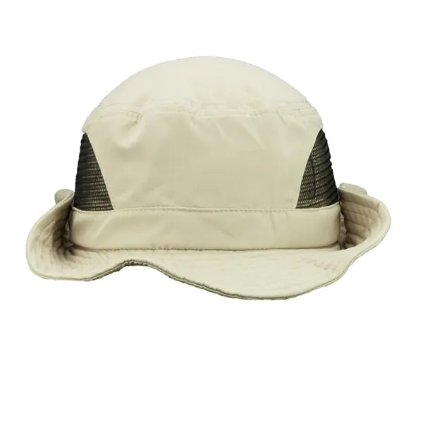 Mesh-Panel Polyester Foldable Bucket Hat
