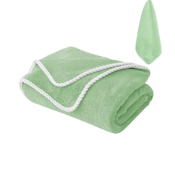 Large-sized quick-drying coral fiber bath towel