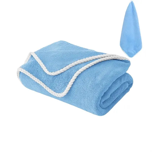 Large-sized quick-drying coral fiber bath towel