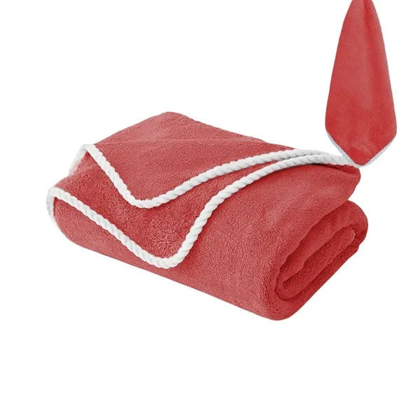 Large-sized quick-drying coral fiber bath towel