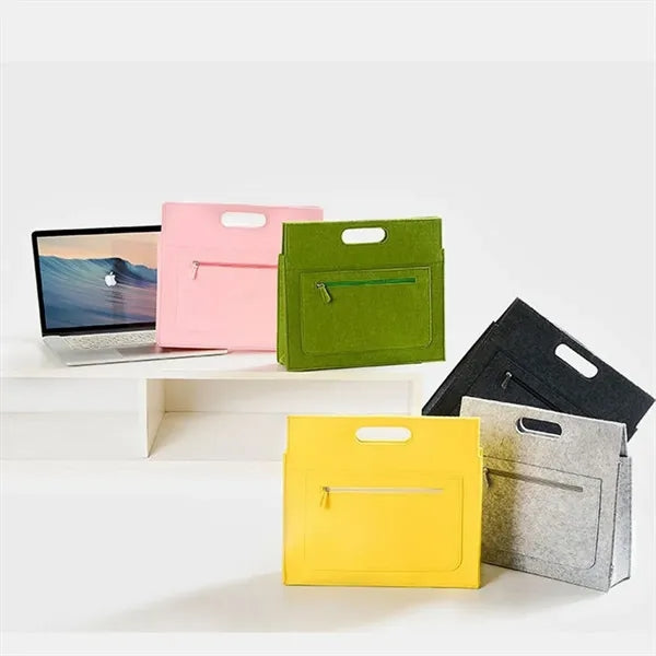 Shockproof Water-Resistant Durable Felt Laptop Tote Bag