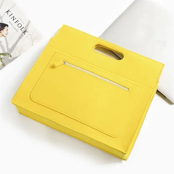 Shockproof Water-Resistant Durable Felt Laptop Tote Bag