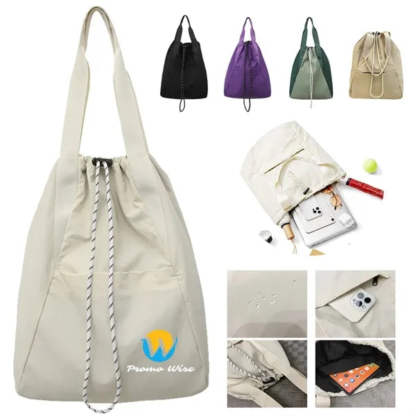 Lightweight Drawstring Durable Versatile Dual-Use Backpack