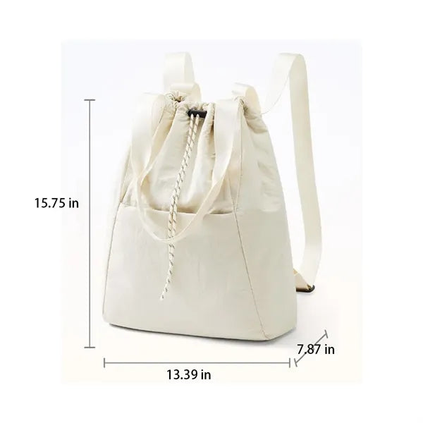 Lightweight Drawstring Durable Versatile Dual-Use Backpack
