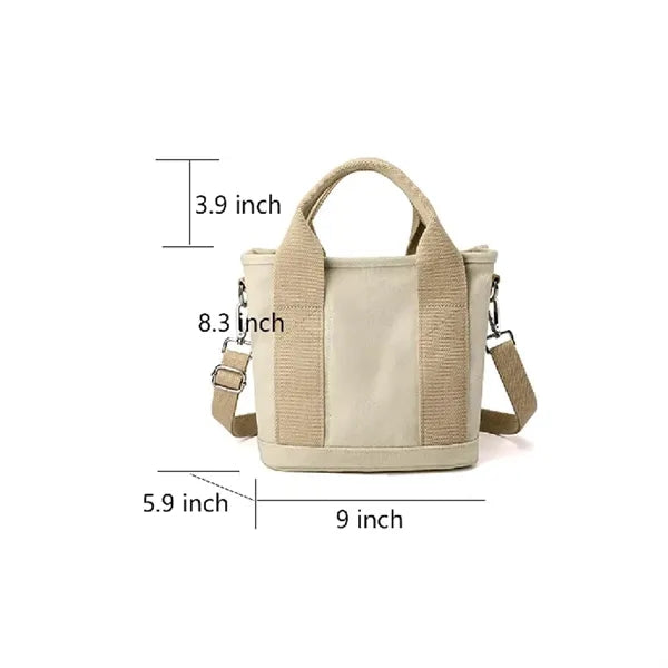 Adjustable Spacious Compact Versatile Canvas Crossbody Tote