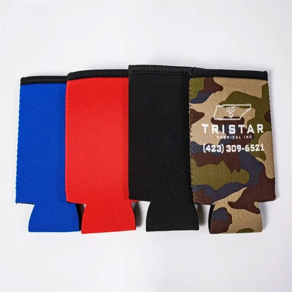 REAL Black Rim Neoprene Can Cooler