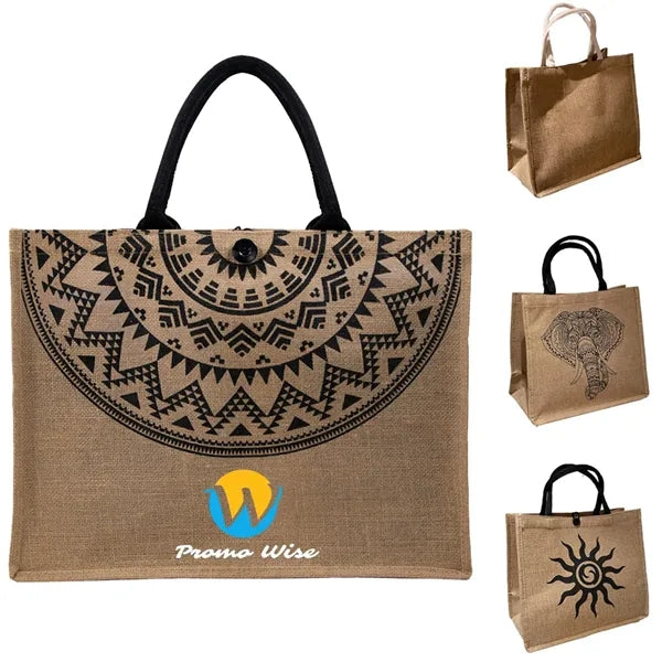 Durable Spacious Eco-Friendly Natural Jute Tote Bag