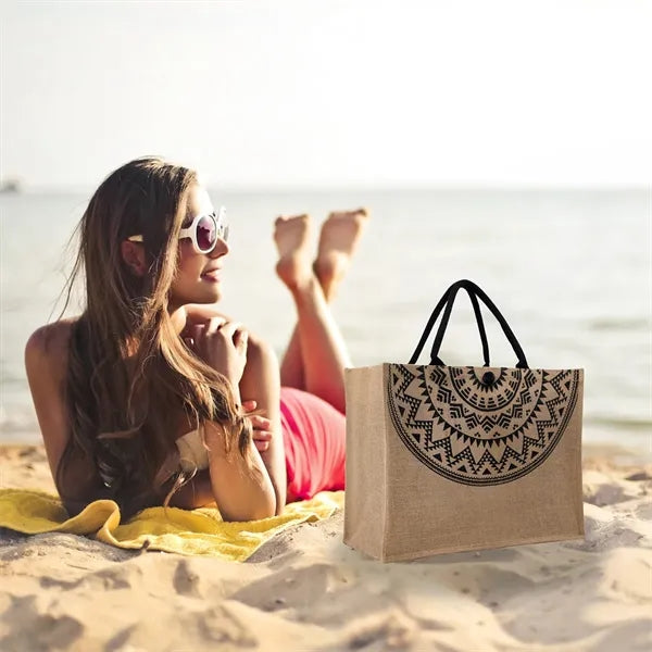 Durable Spacious Eco-Friendly Natural Jute Tote Bag