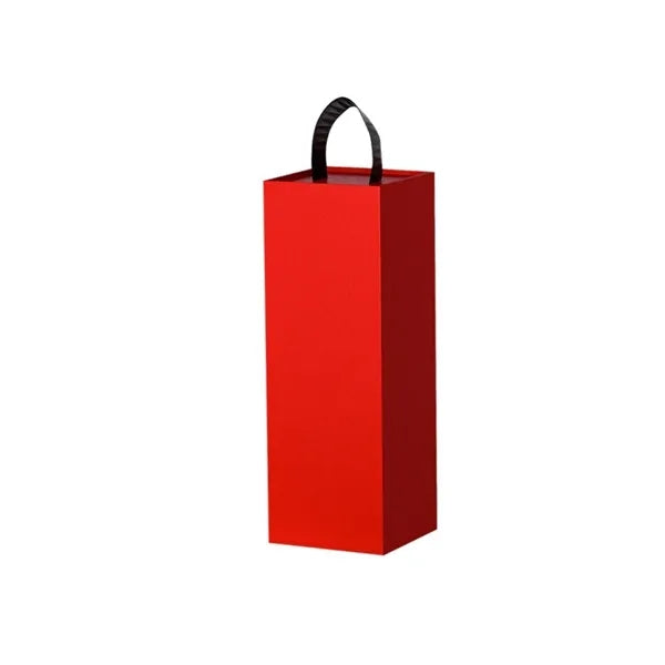 Luxury Single Bottle Wine Gift Box With Handle And Magnetic