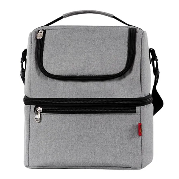 Double Decker Insulated Large Lunch Cooler Bag