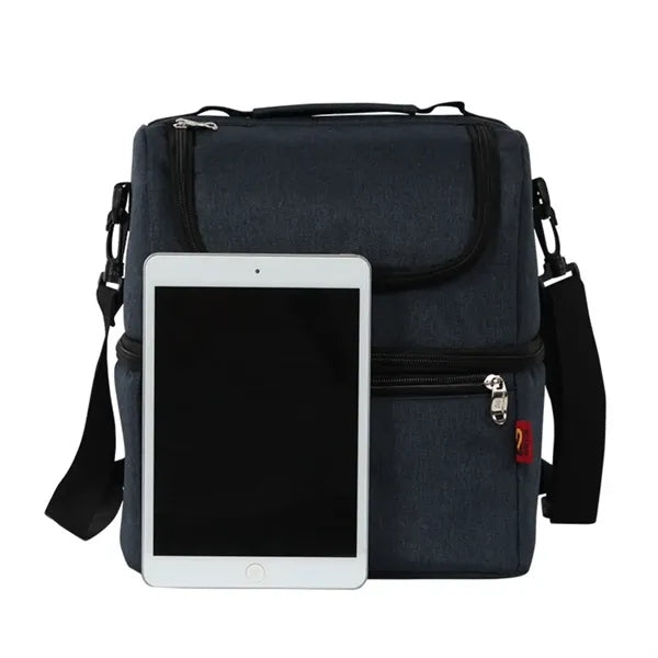 Double Decker Insulated Large Lunch Cooler Bag