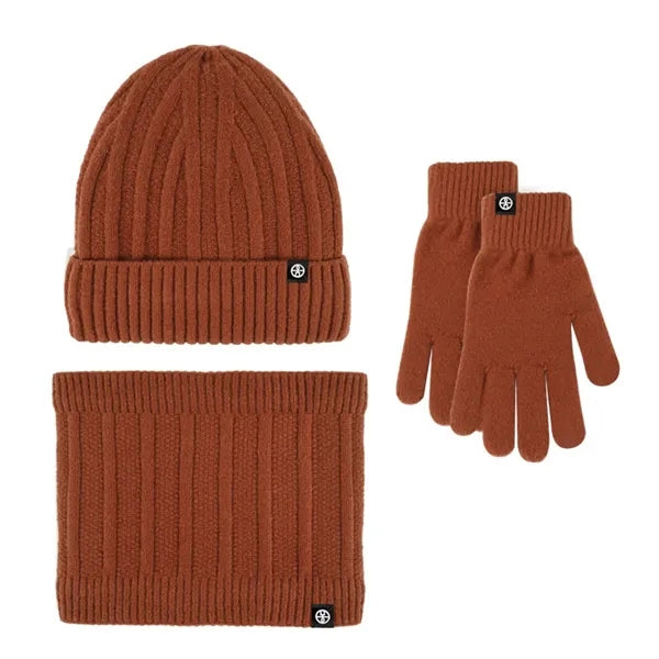 Beanie Hat Scarf Gloves Set For Cold Weather