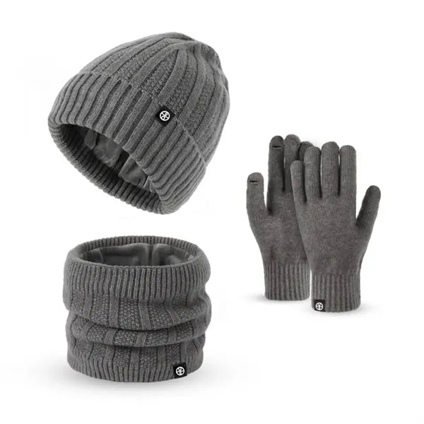 Beanie Hat Scarf Gloves Set For Cold Weather