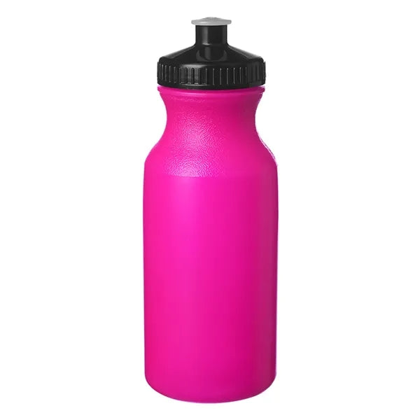 Lightweight Push-cap Water Bottle - Recyclable, 20 oz.