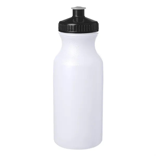 Lightweight Push-cap Water Bottle - Recyclable, 20 oz.